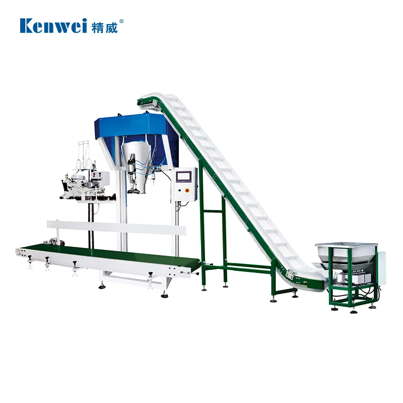 Easy to operation bulk linear weigher sewing machine packaging system belt conveyor for corn soybeans