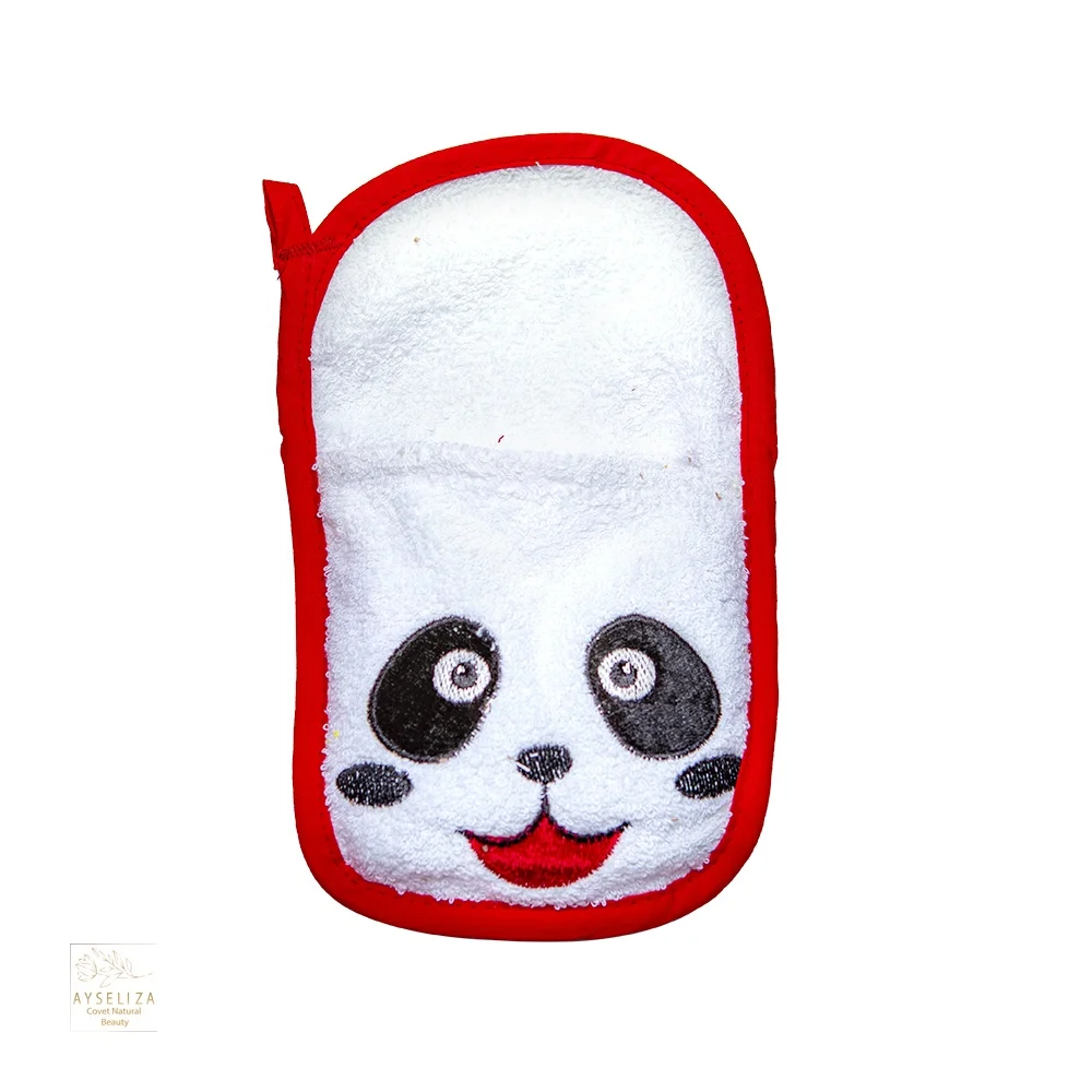 Kids Bath Sponge Set Eco Friendly Baby Body Cleaning Glove Turkish Silk Exfoliating Scrubber Bamboo Morocco Kessa Custom Logo