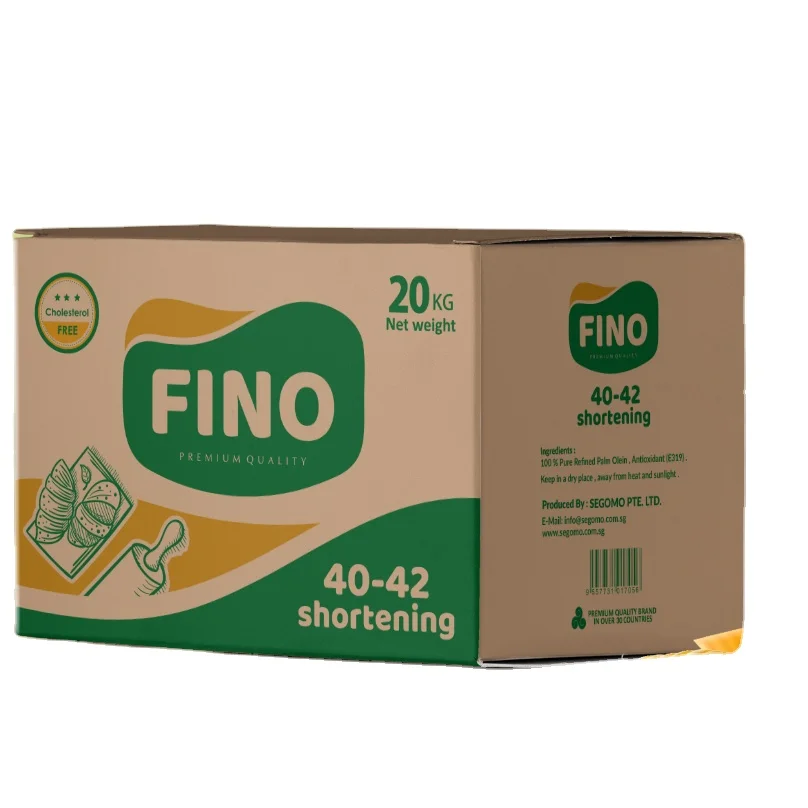 Segomo High Quality 100% Bulk Natural Refine EU Palm Market 40-42 20kg Vegetable OEM Shortening Malaysia baking ingredients