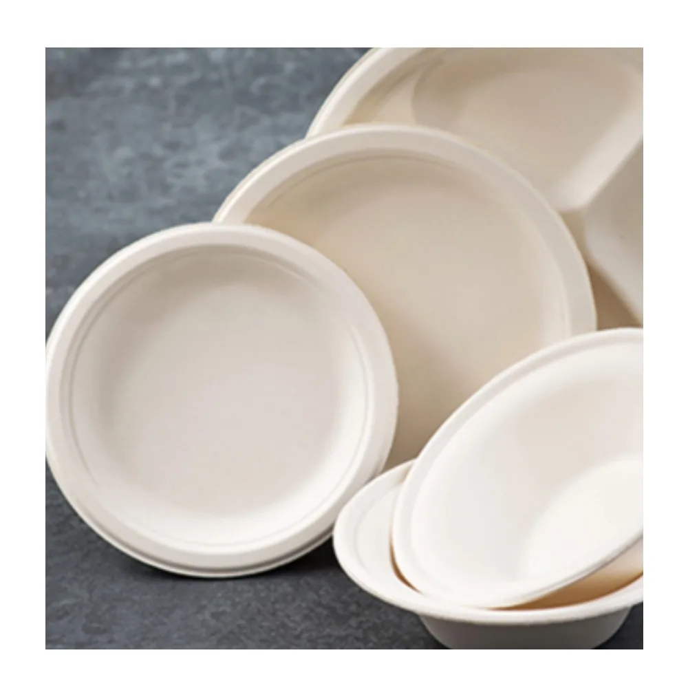 Begasse 240 ml  Bowl  modern look easy to use shape round Tableware Disposable Bagasse Sugarcane Plate