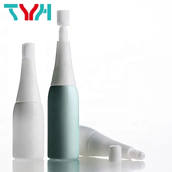 15ml LDPE White Plastic Cylinder Round Straight Soft Touch Squeezed Ampoule Dropper Serum Bottle PP Screwed On Nozzle Lid (HA15)