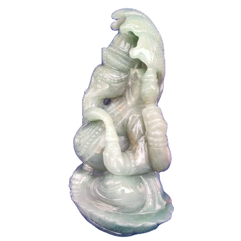 Hot Selling Buy Top Quality Amazonite Ganesha Carving Sculpture Hand Carved Statue Figurine
