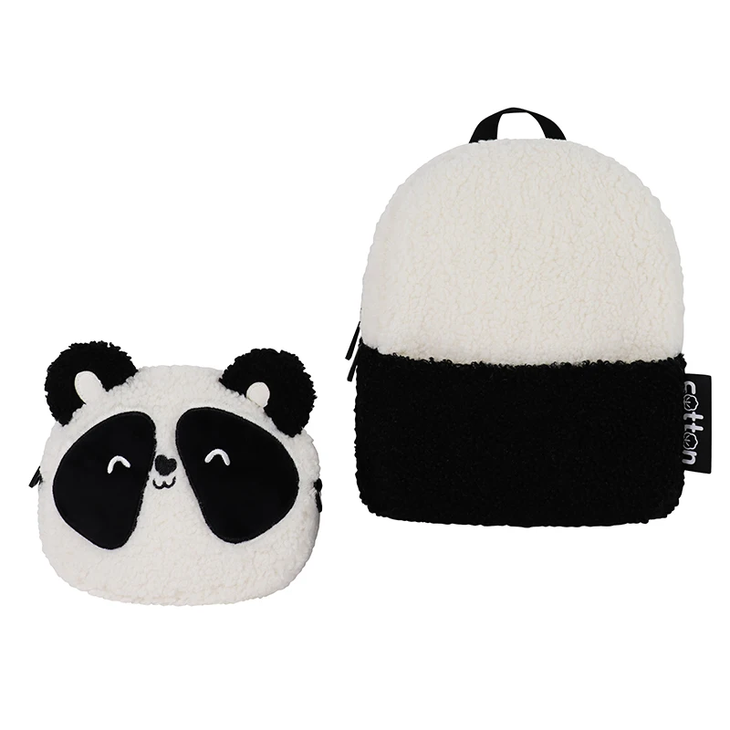 High Quality Fleece Fluffy Ear Backpack Children Toddler School Bag Teddy Kids Boy Girl Sherpa Backpack