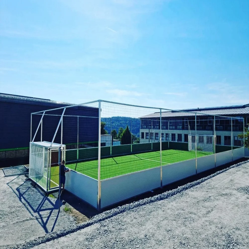 Compact 5V5 Mini Soccer Field Net Football Cage Versatile Backyard Street Sports Equipment System