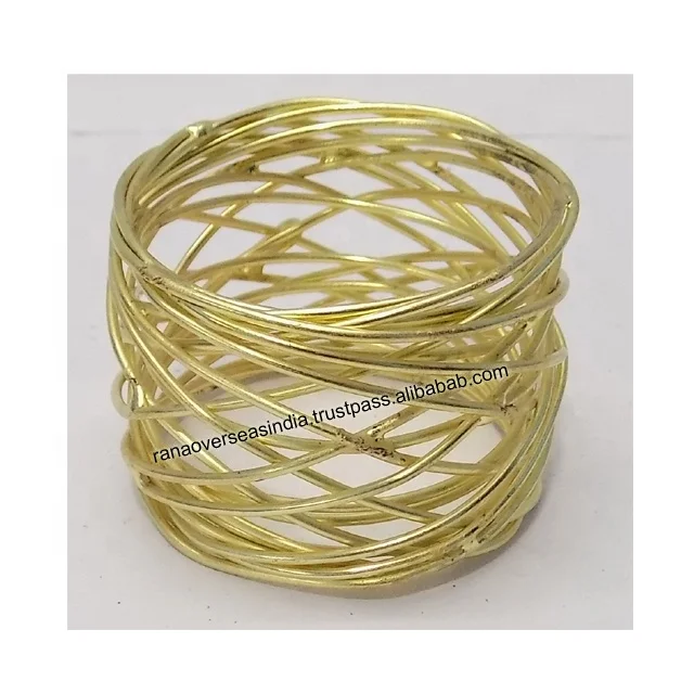 Premium Quality Wholesale Mullti Color Wire Round Mesh Napkin Ring For Wedding Party Dinner Tableware