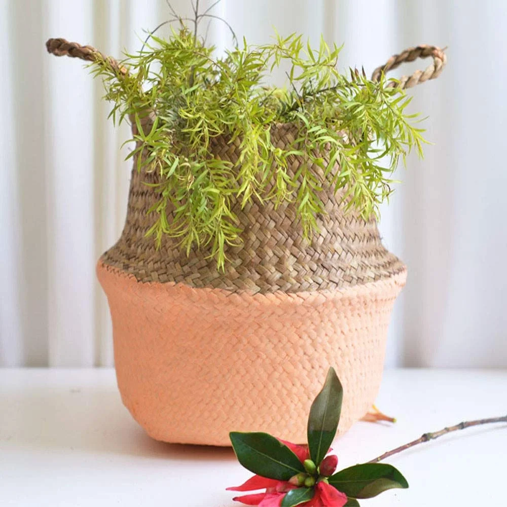 Hot Selling Environmentally Seagrass Indoor Pot Flowers  Rattan Garden Pots Planters From Vietnam