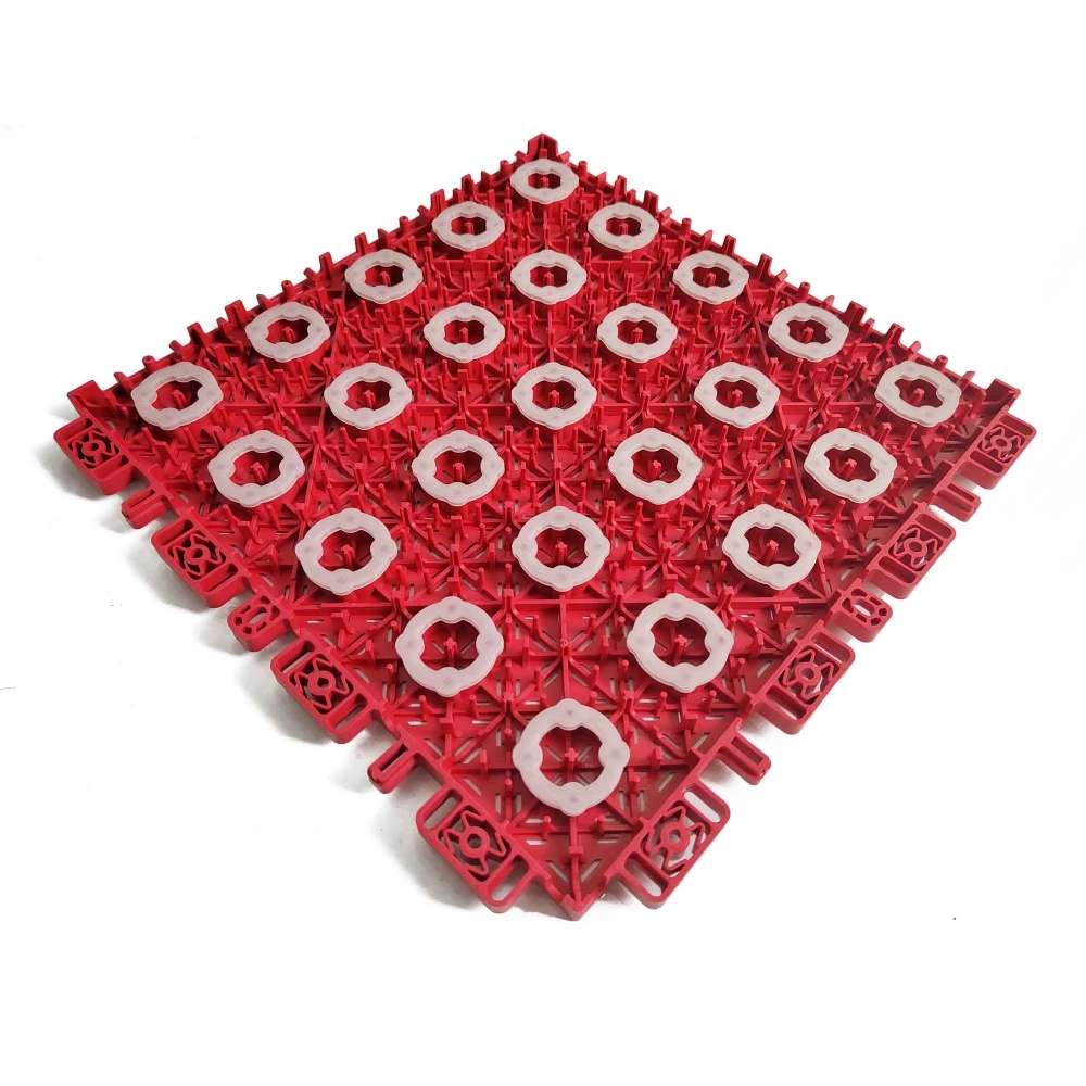 indoor outdoor 3x3 big ring shape elastic pad tennis court roller hockey floor tiles backyard sports basketball court tile