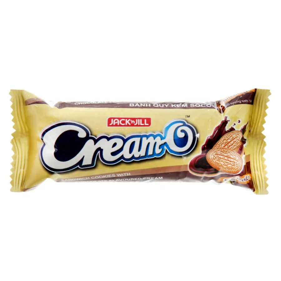Wholesale Cream-O Sweet Sandwich Biscuits 85g x 24 Bags Hard Wafers Chocolate Cream Flavor Sweet Taste Milk Flavor Rolled Baking