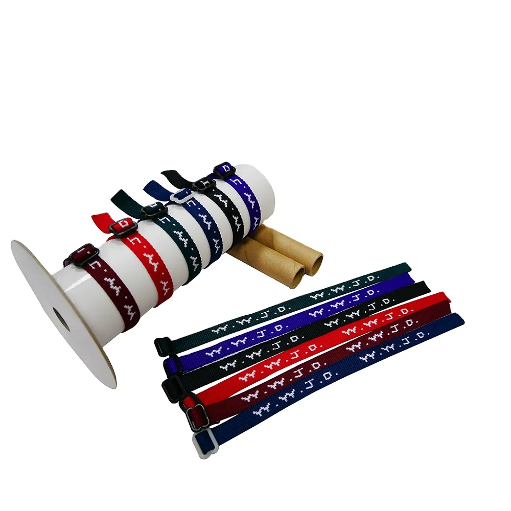 Solid color for WWJD woven What Would Jesus Do logo jacquard bracelets