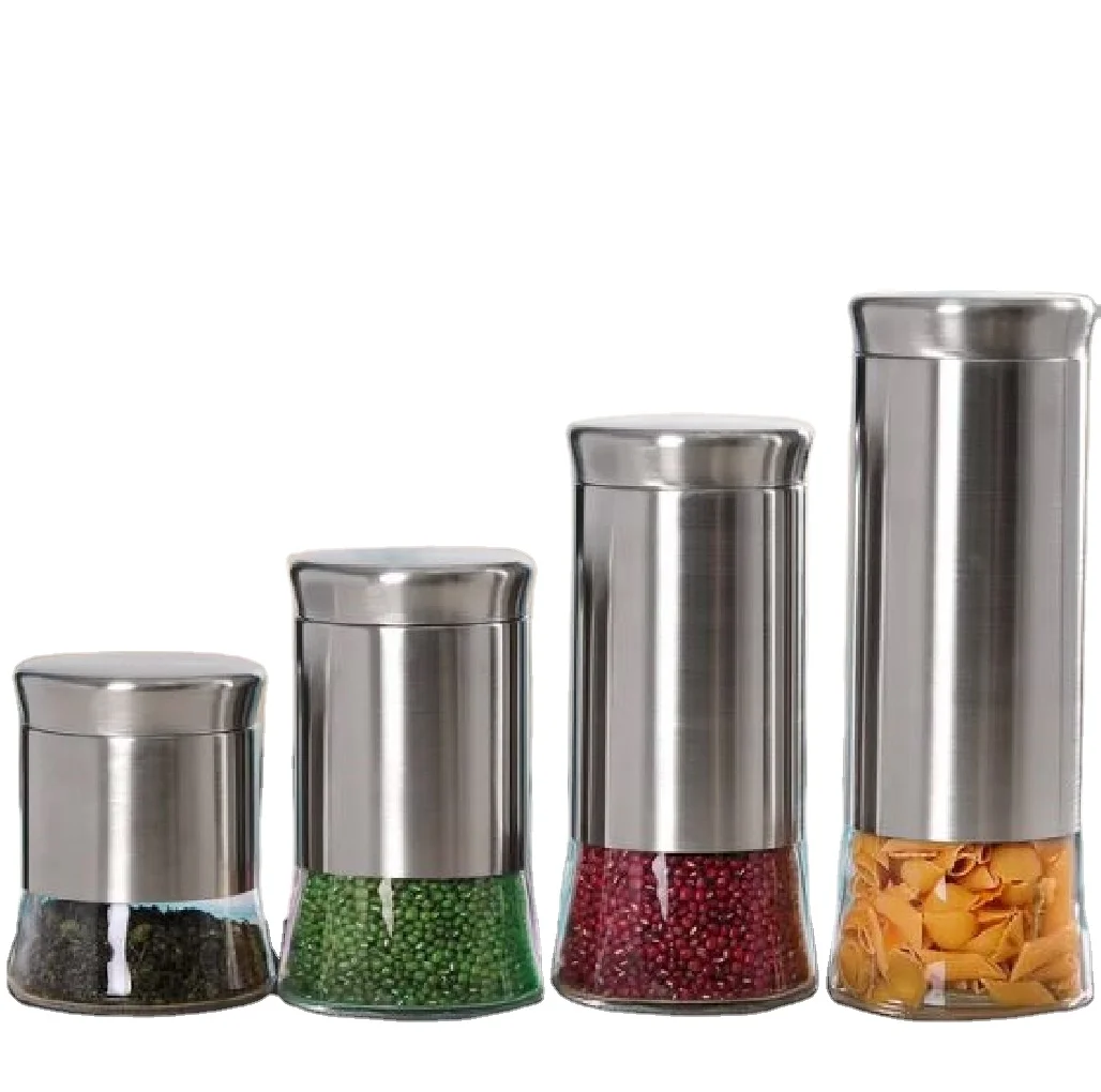 Stylish Metal Galvanized Spice Storage Container in Grey Color with Decorative Finished Perfect for Home and Kitchen Storage