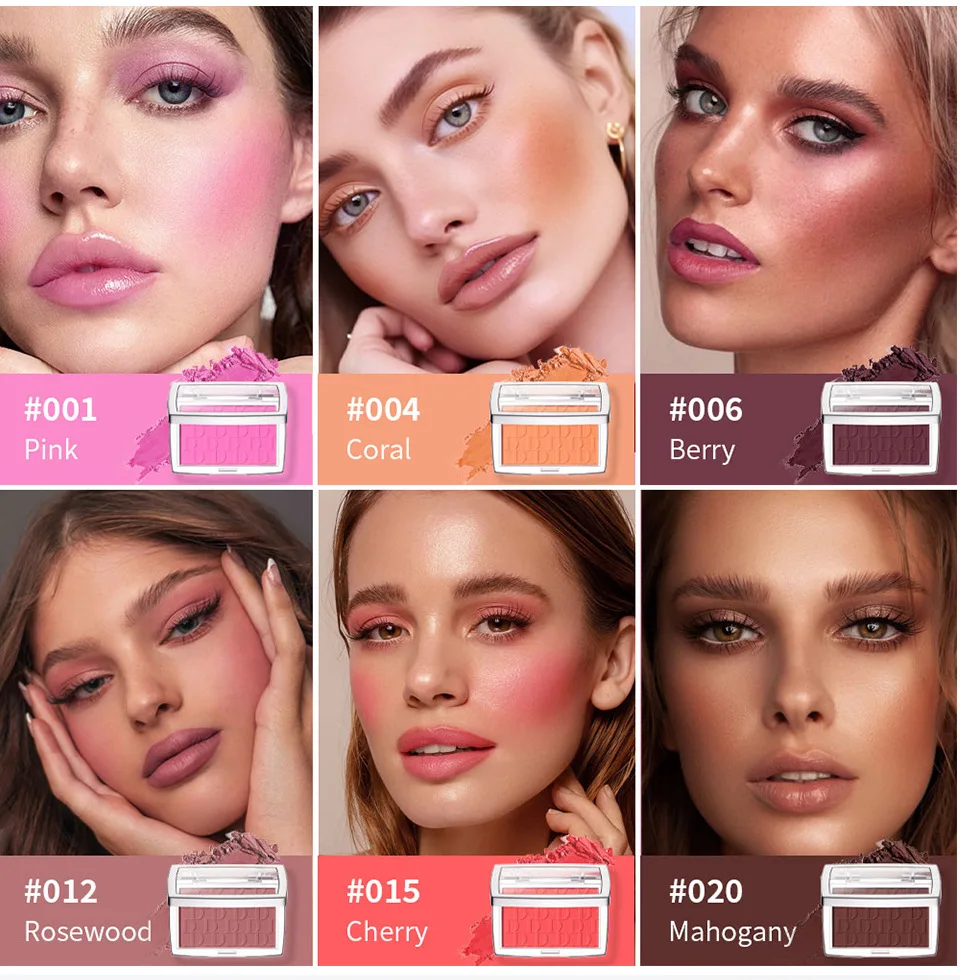 Professional Cosmetic 6 Colors Makeup Blusher Rose Glow Blush Pink Palettes Wholesale