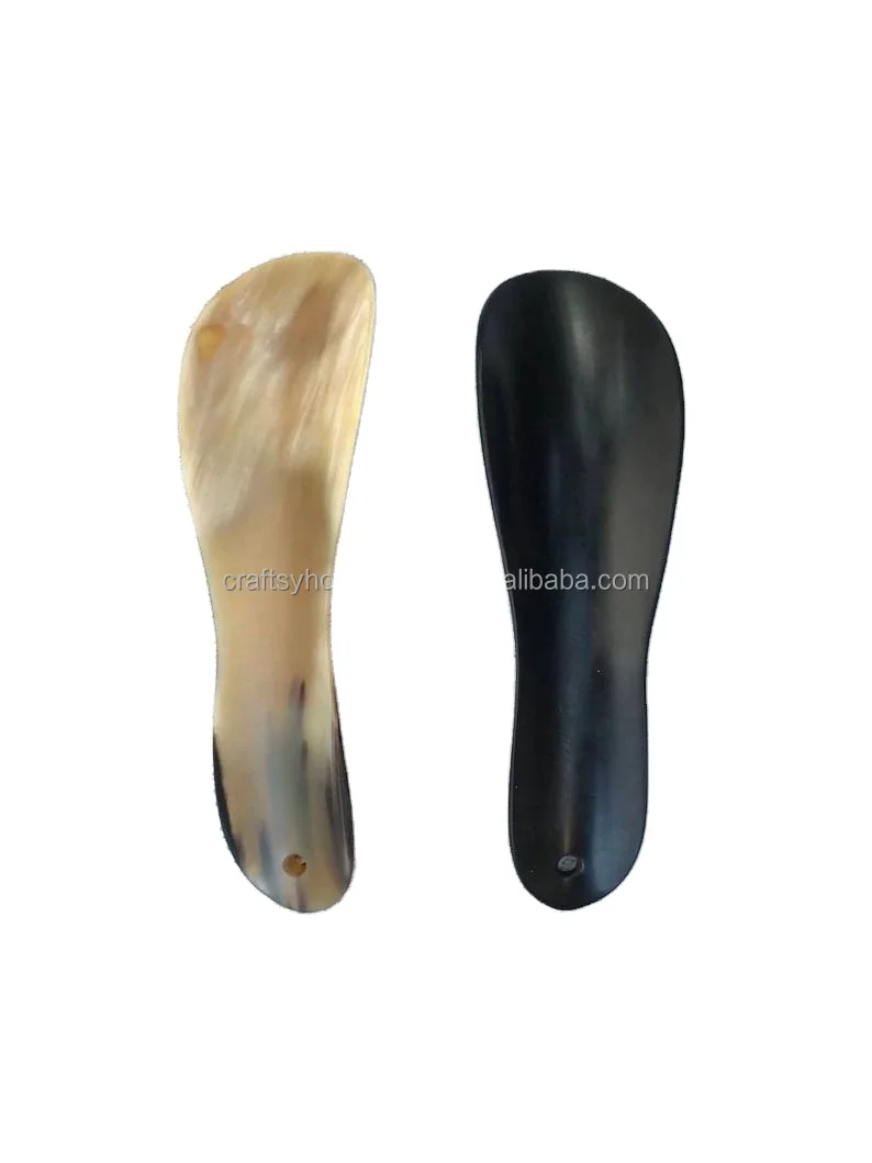 Натуральный рожок для обуви из воловьей кожи с отверстиями портативный короткий маленькая мебель путешествий от штучного дома