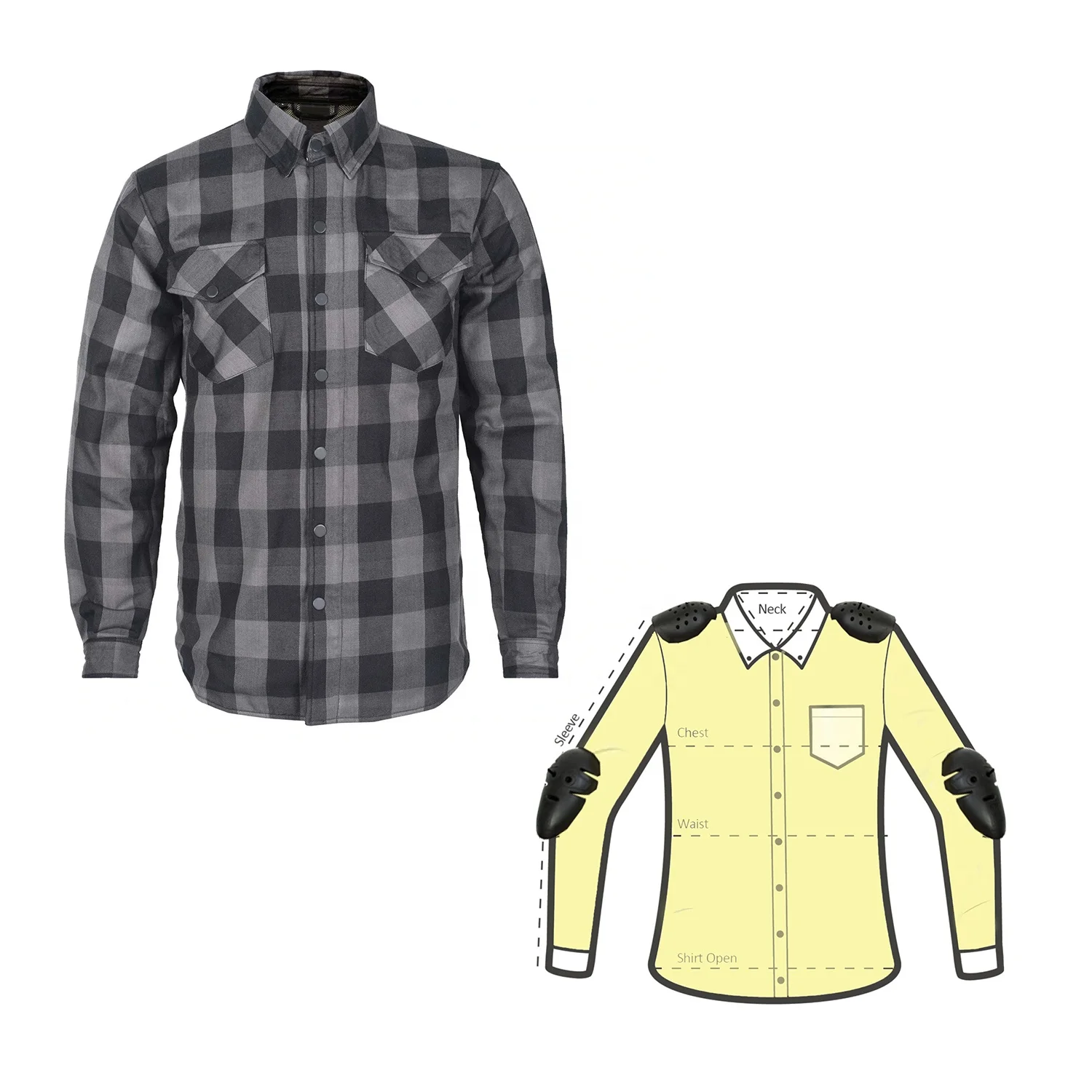 Best manufactured check style flannel shirts for bikers, Top Flannel twill shirts for men