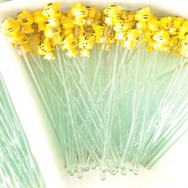 Decorative Handmade Animal Glass Stirring Rods