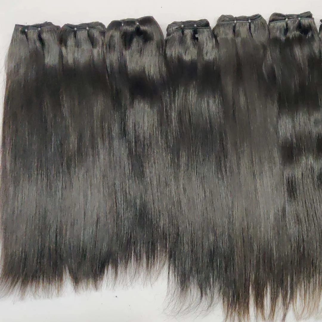 RAW INDIAN STRAIGHT HAIR 100% NATURAL UNPROCESSED WITH ALIGNED CUTICLES  VIRGIN REMY RAW WEFT BUNDLES 100% BEST QUALITY HAIR