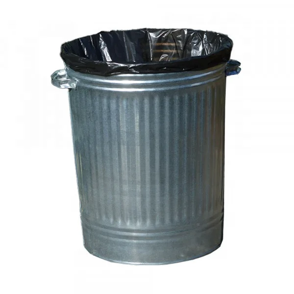 Modern Design Metal Galvanized Trash Bin Handmade Iron Waste Bucket House Hold Cleaning Tools Recycle Bin