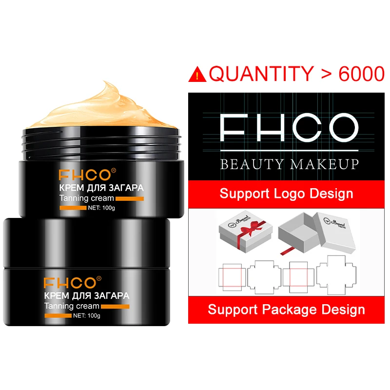 3000pcs Custom Private Label 100g Organic Natural Bronzer Solarium Tanning Products Sunbed Cream Body Tanning Lotion