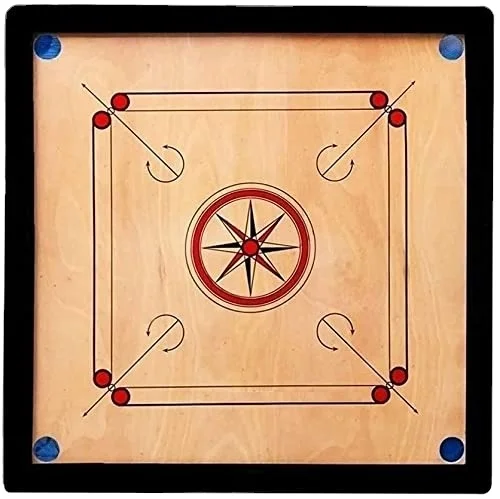 Best Selling Carrom Board Game Regular Medium Size Wood Round Pocket Carrom Board Games For Indoor Games  26 inches - 4mm