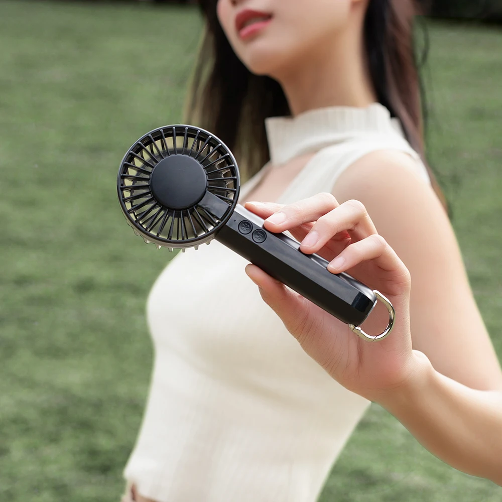 2024 Latest Smart Portable Air Cooling Fan 1200mAh Battery Capacity Strong Wind Home Office Table Outdoor Handheld Small Fan