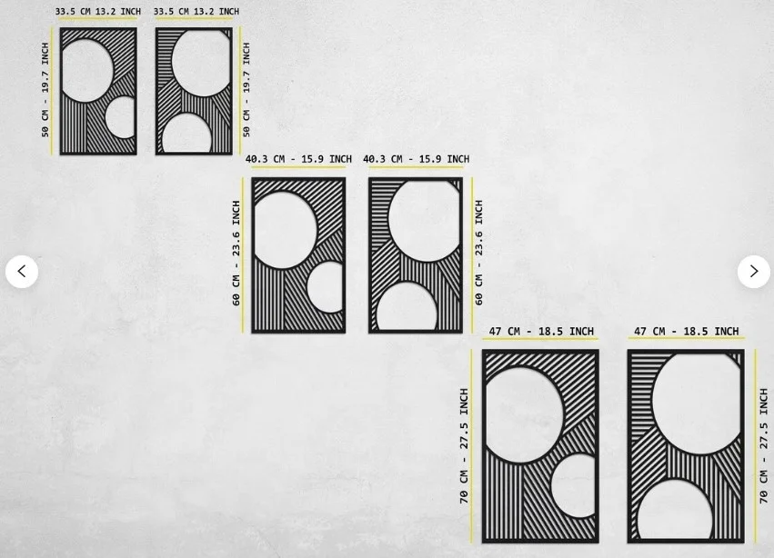 Completely Customisable Modern And Unique Metal Black Geometric Wall Art For Indoor Or Outdoor Decor