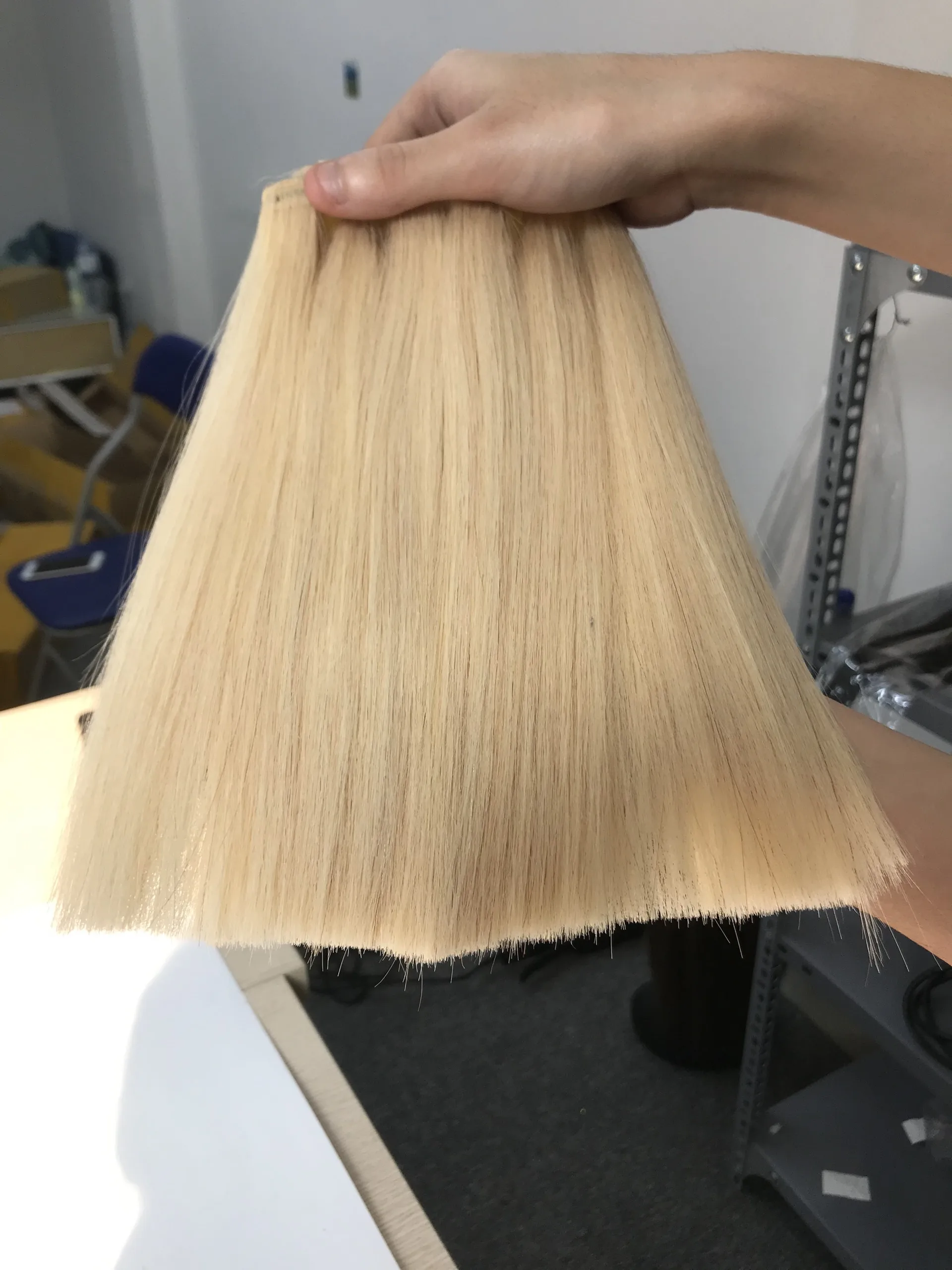 100% Natural Color High Quality Blonde Straight Human Hair Extensions from Vietnam Frontal and Bundle Waves Style