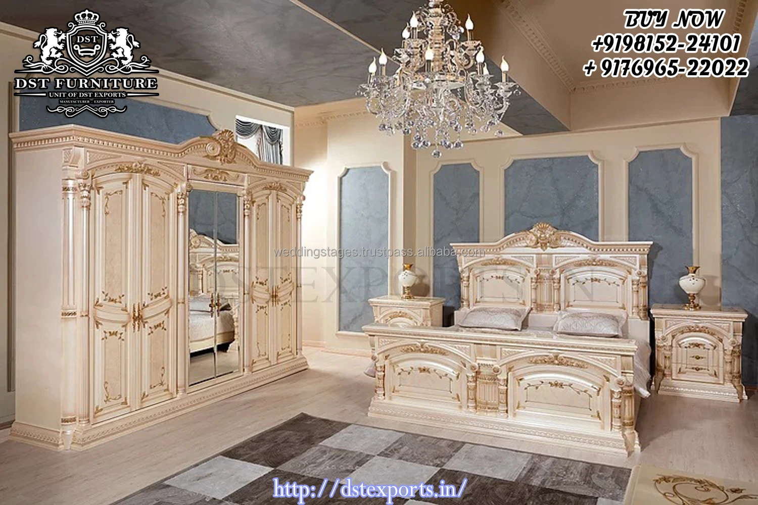 Резная мебель для спальни в стиле Mughal ампир Maharaja с высокой резьбой индийская