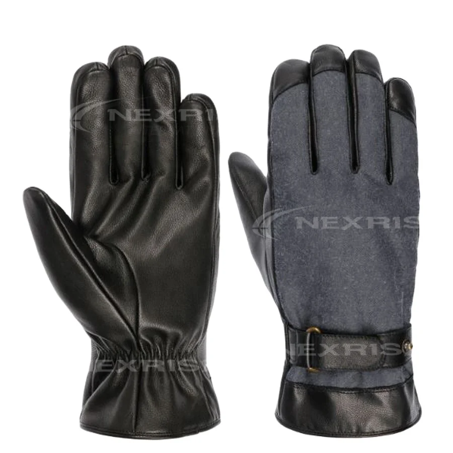 2022 High Quality Leather Fashion Gloves Custom Touch Screen Winter Warm Leather Mittens & Gloves