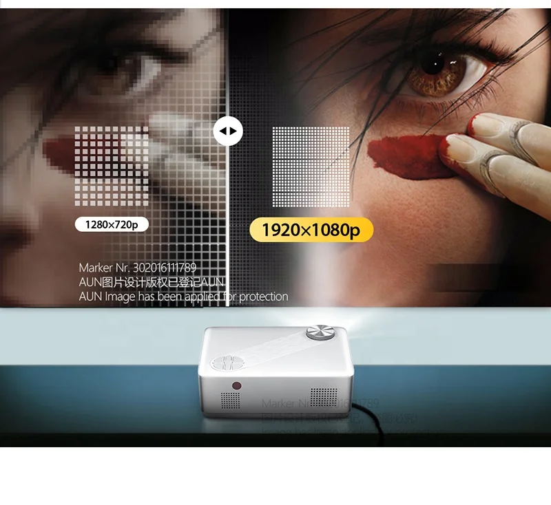 AKEY8S-Android 9, AUN Full HD проектор видеопроектор 4K панель расшифровки жидкокристаллического дисплея на домашний кинотеатр проектор луч LED-проектор для домашнего кинотеатра