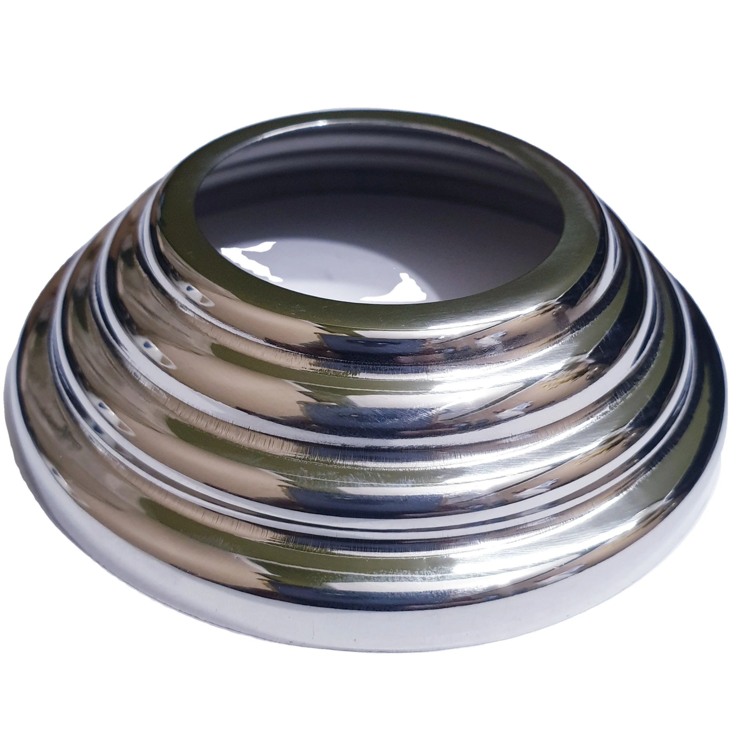 Modern Premium Quality Stainless Steel Iron Stair Parts Three-Step and Single-Step Base Covers for Outdoor Railings Staircases