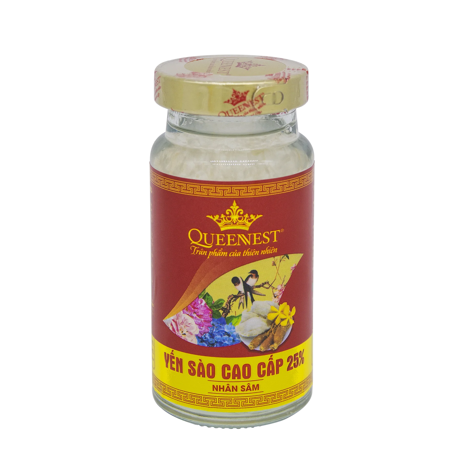 Премиум Птичье гнездо 25% женьшень QUEENNEST 150 мл (2 шт. в упаковке) из Вьетнама