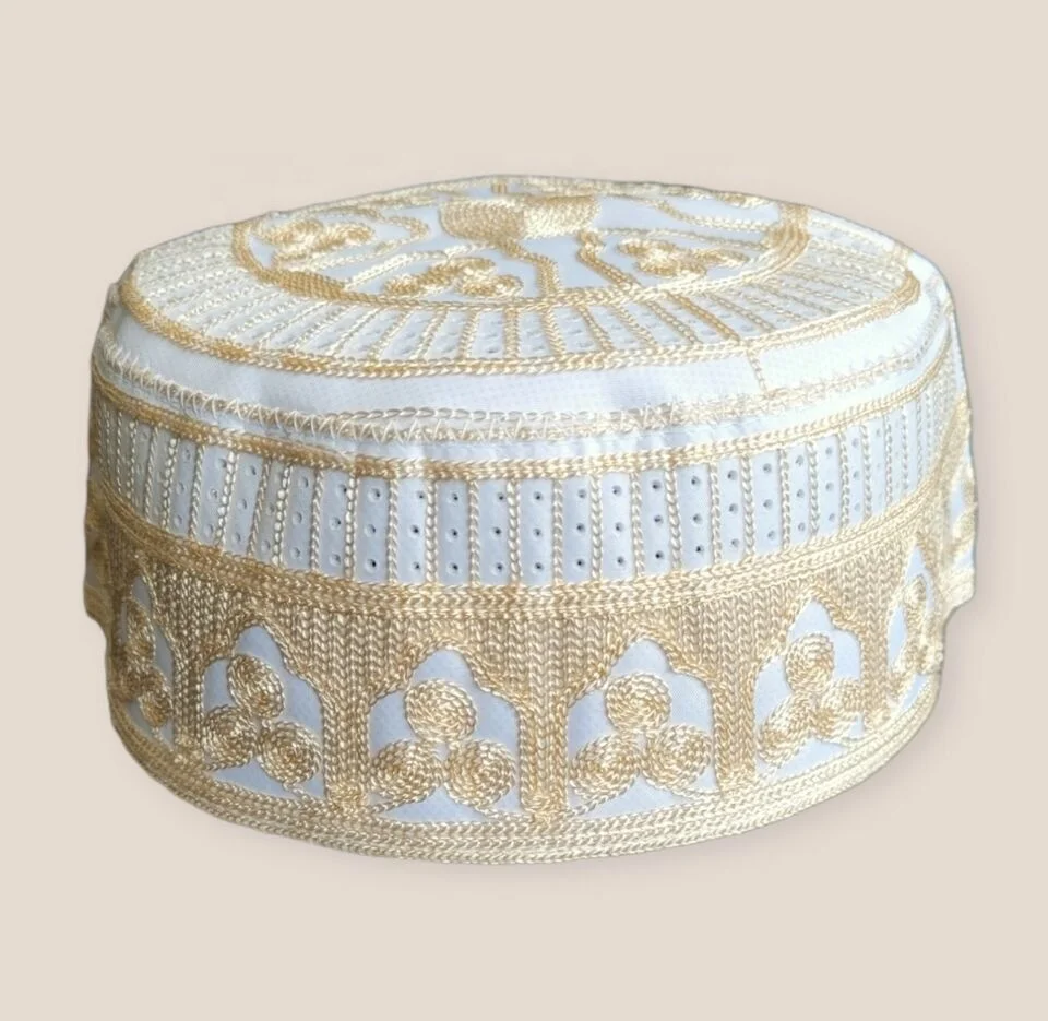New Design Wholesamle Egyptian Bangladesh Arabic  Embroidery Muslim Prayer Hat Islamic Kufi Hat For Muslim Direct From Factory