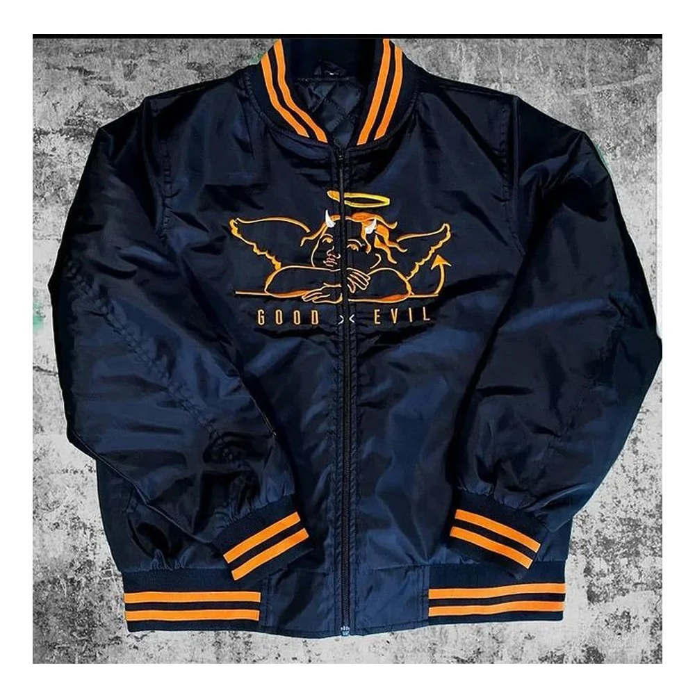 Custom Street Wear Bomber Jacket Fashion Sublimation Printed Satin 100% Polyester for Winter Woolen Fabric Embroidered Jacket