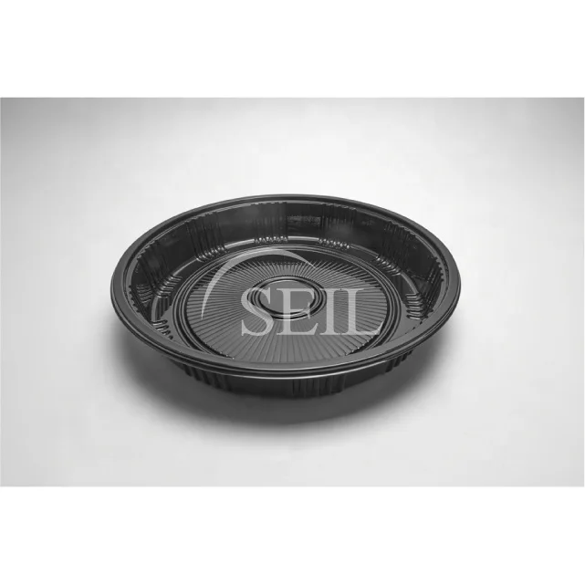 SL-PT450 одноразовые пластиковые пищевые суши вечерние сервировочный поднос с крышкой большая сервировочное блюдо круглый партии 2300 мл