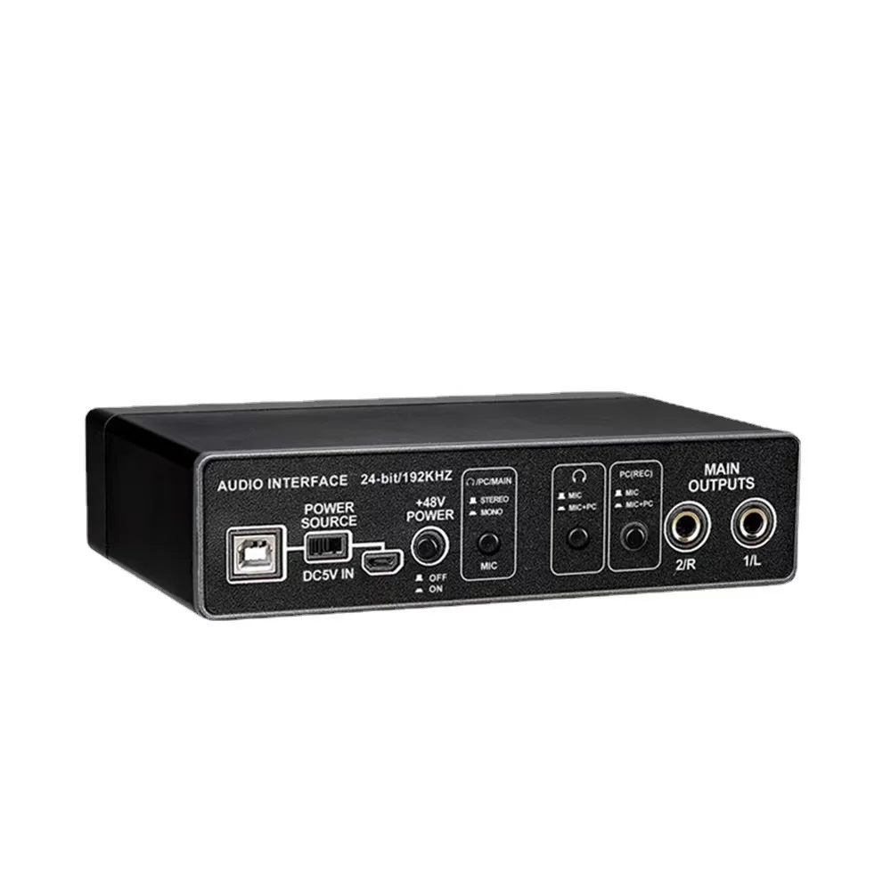 24-bit/192khz External Sound card 2I2 USB audio interface studio recording music live broadcast for sound equipment 3rd gen