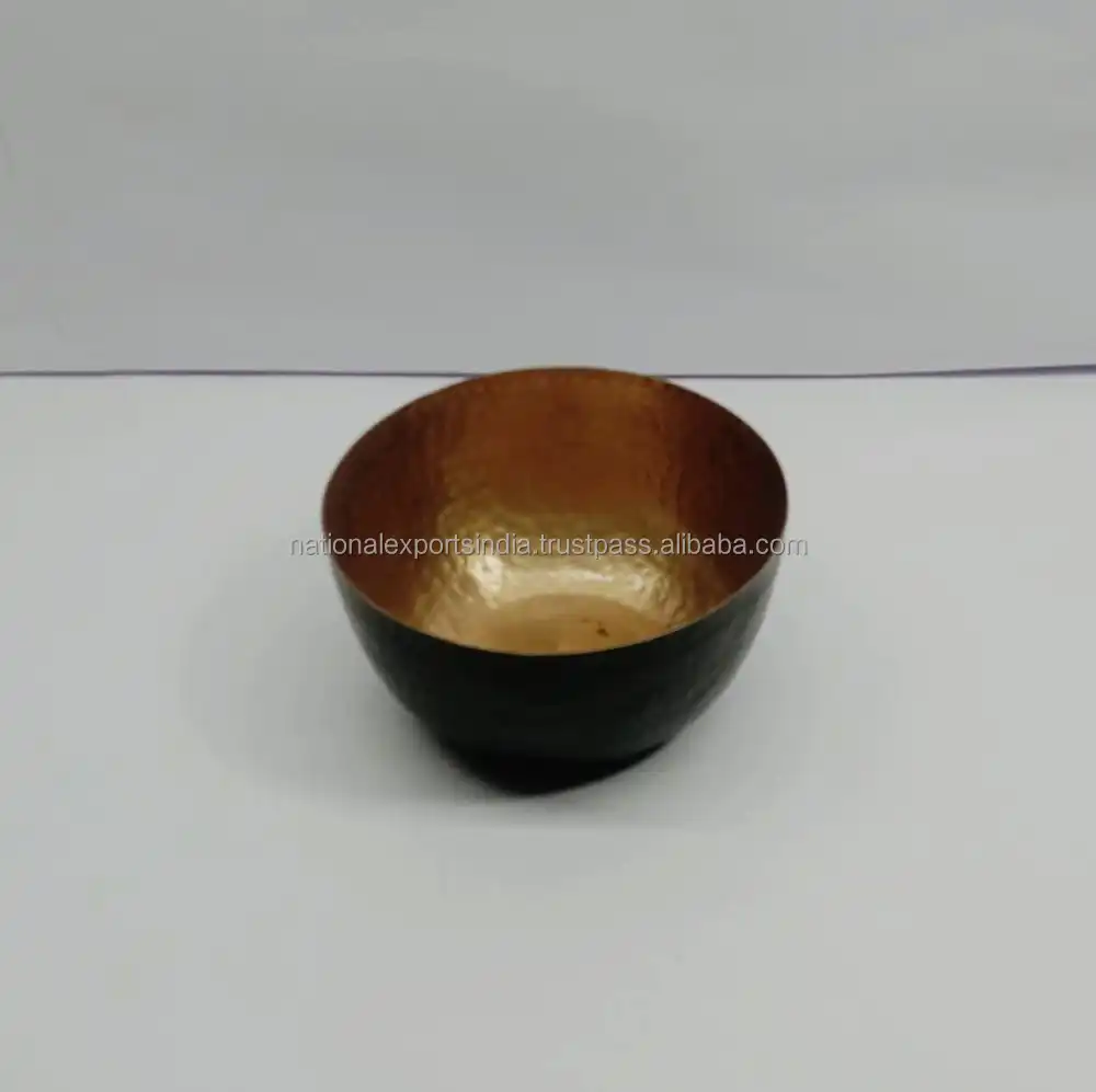 Kitchen round metal bowls no slip silicone bottom bakery mixing bowl copper bowl