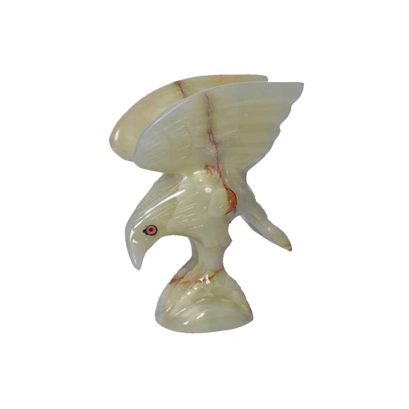 High Quality Light Green Onyx Eagle Marble Handmade Crafts Customized Stone Decoration Minerals Route
