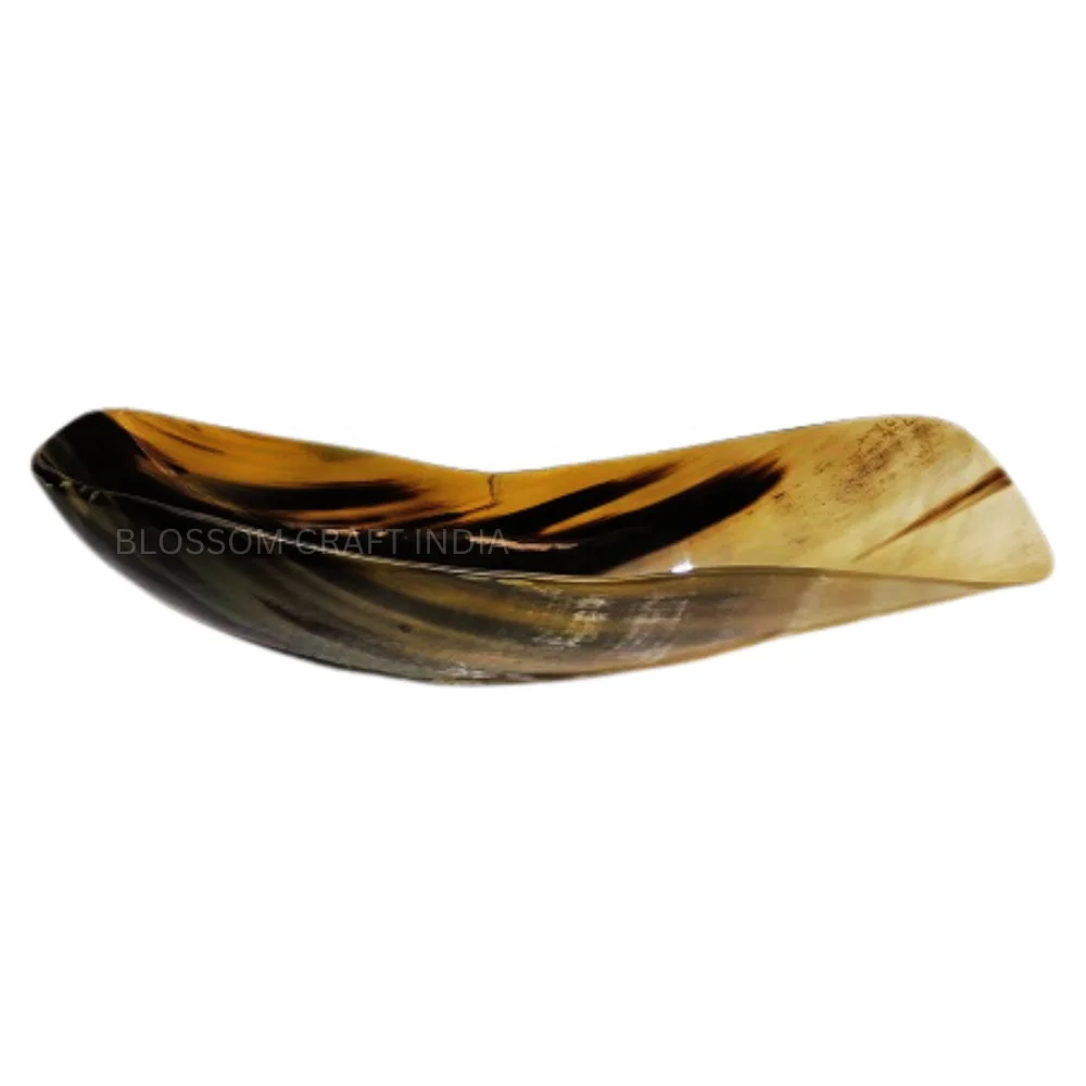 Handmade Ox Horn Agate Fruit Bowl Custom Sizes Real Animal Style Natural Colours Decorative Bowl