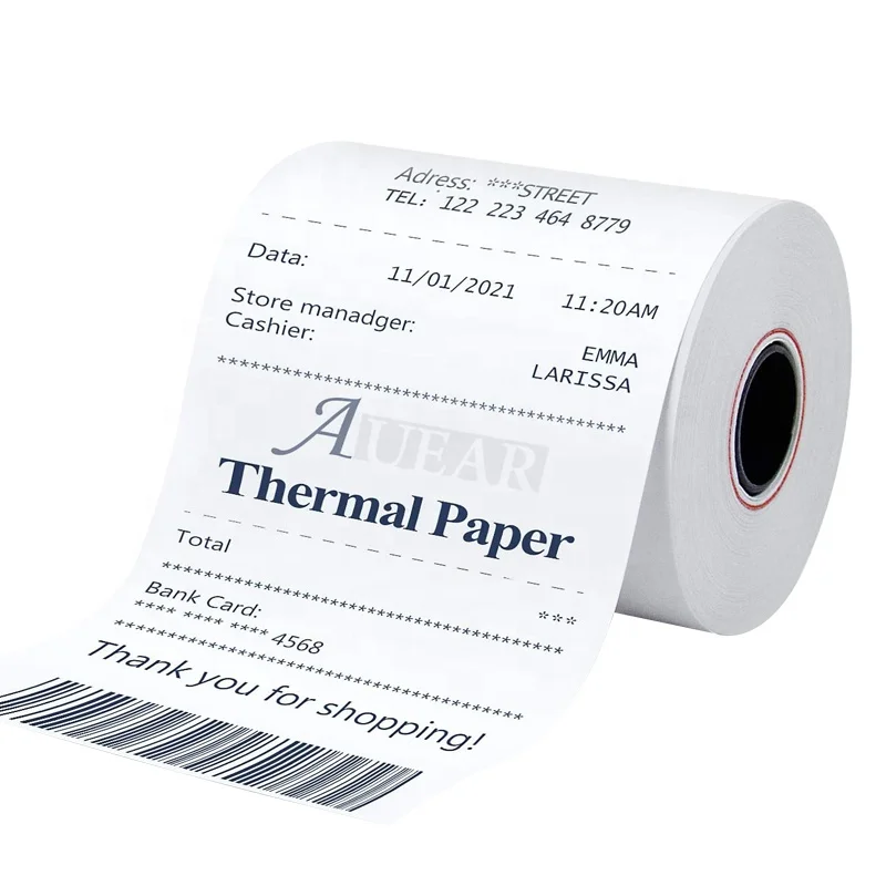 Factory Wholesale 57 x 38mm 57 x 40mm 80x 80mm Debit Credit Card Machine Cash Register ATM Receipt Eftpos Thermal Paper Roll