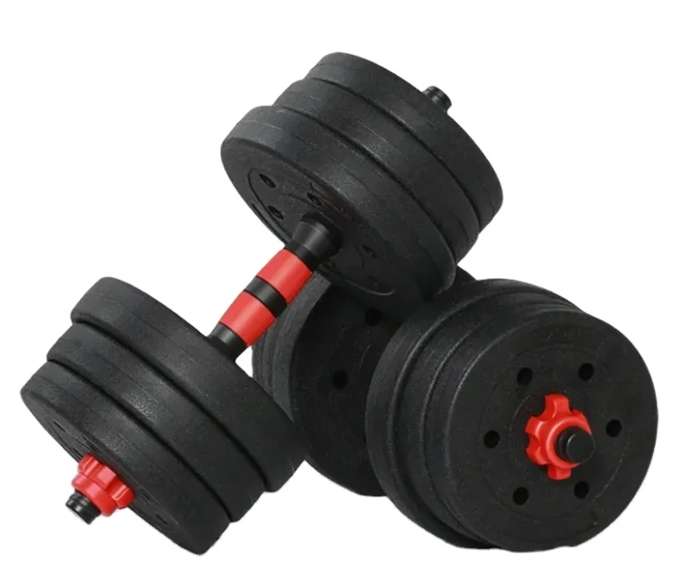 Multi-Shape 2 in 1 Barbell Dumbbells Exercise 10KG 15KG 20KG 30KG 40KG Environmental Protection Cement Material Dumbbells