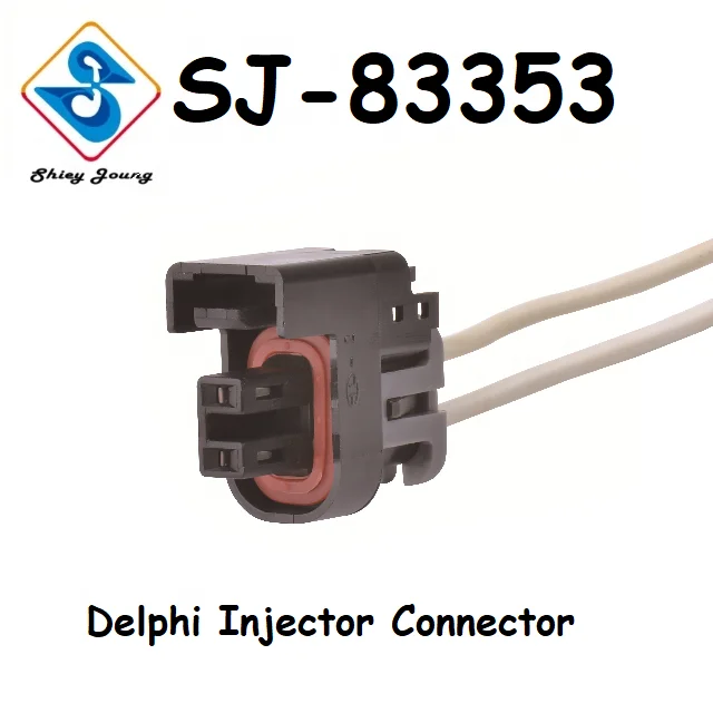 Auto Injector Connector Harness 15326181 Delphi Injector Wire Harness 2 Pin Female Plug Harness