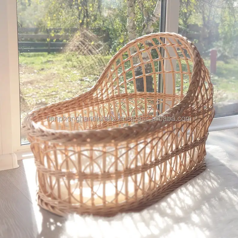 Безопасная и экологичная детская корзина из ротанга для хранения одежды