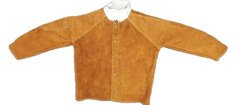Fancy Welding Jacket Protective Fireproof Anti-Cut Suit Work Clothing Safety Features Anti-Static Heat Resistant Cotton Leather