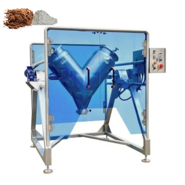 Fully Welded Pharmaceutical Herb Powder Spices Flour Coffee V Mixer Mixing Machine