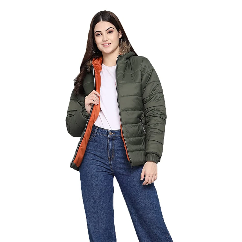 New arrival women Custom Factory Price Winter Padding Coats Waterproof Puffer zipper Jacket For Women Long Length Women Puffer