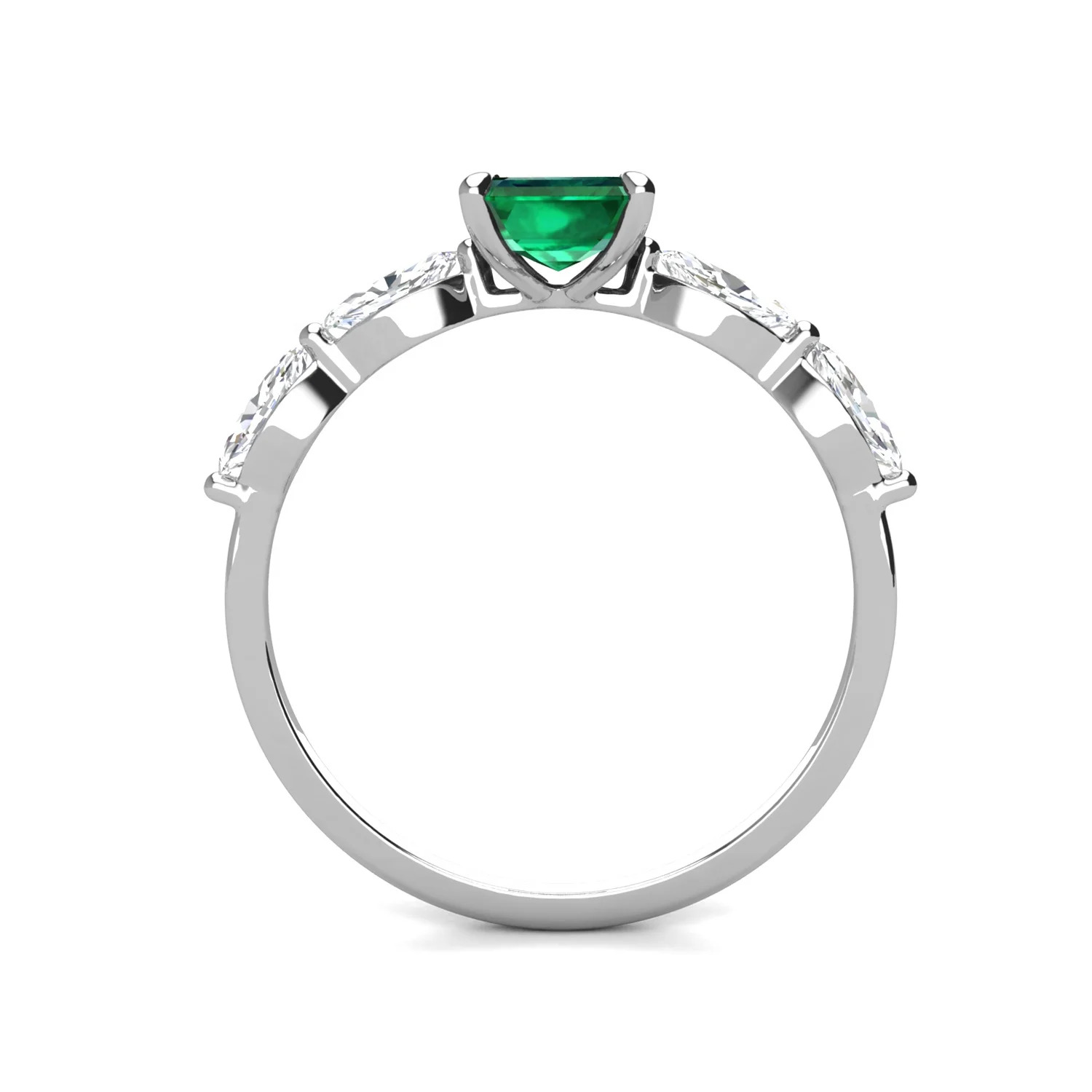 925 Sterling Silver Lab Created Emerald Minimalist Birthstone Jewelry Stackable Marquise Ring For Women 2022 Destiny Jewellery