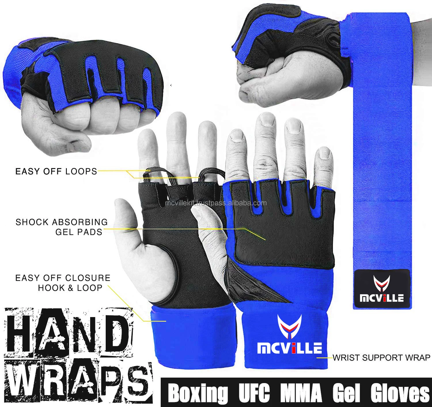 Boxing Wraps MMA Gloves Training Muay Thai MMA Fist Protector Bandages Hand Wrap Martial Arts Gel Gloves Boxing Inner Wraps