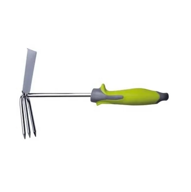 (PC-107P-C) Hot Sale 2-Colored Plastic Handle Steel Hoe Weeding And 3 Prong Fork
