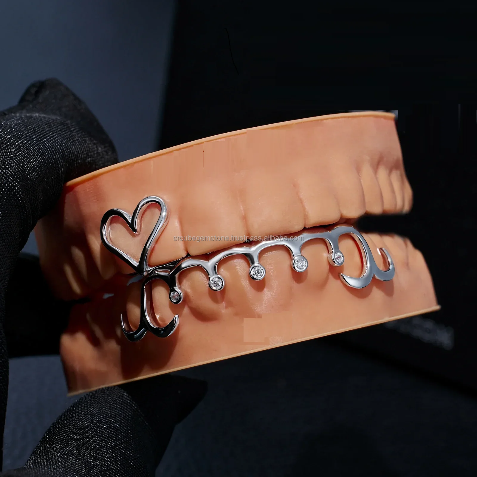 Most Expensive Premium Quality 925 Starling Silver Teeth With Moissanite Diamond Teeth Available At wholesale Price