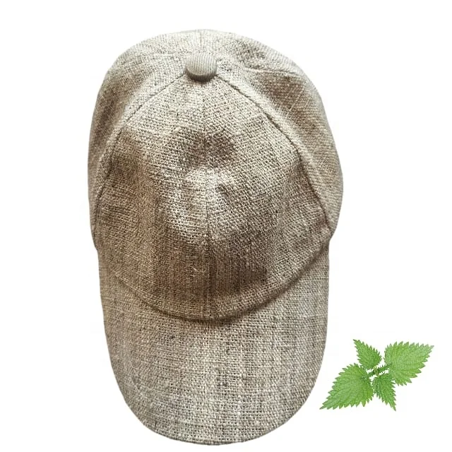 Unisex DAD 6-Panel Eco Organic Hemp Nettle Fabric Cap Casual Fashion Baseball Trucker Design Mountaineering Cycling Custom