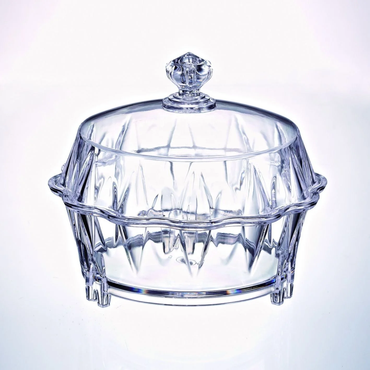 Gold Color Acrylic Sugar Candy Bowl with Lid